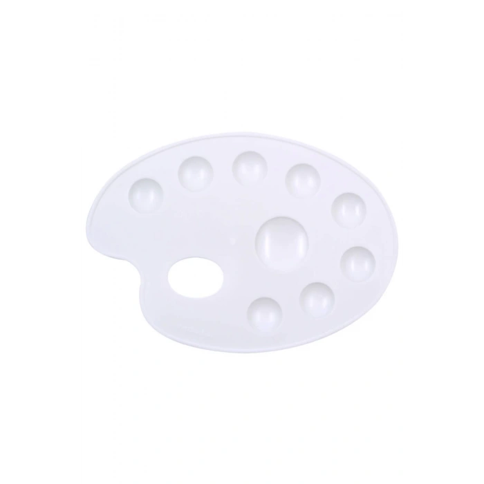 Rp 109 20 Cm. Godeli Oval Resim Paleti Beyaz