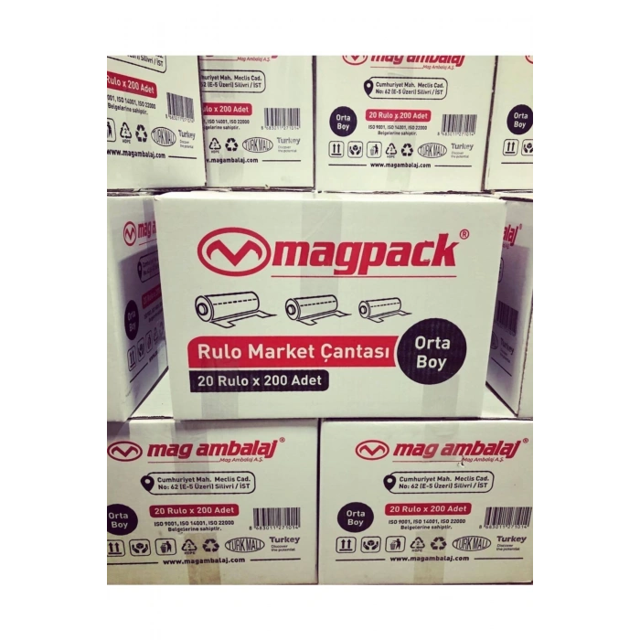 Rulo Market Manav Poşeti 20x200 Orta Boy 4000adet