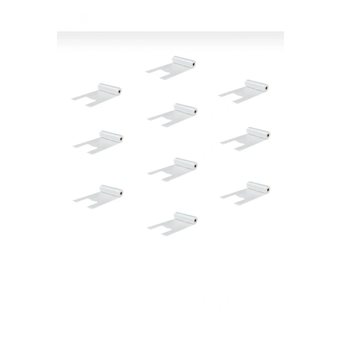 Rulo Market Poşet Torba - Atlet Poşet - Şeffaf - Orta Boy - 10 Rulo - 2000 Adet Torba