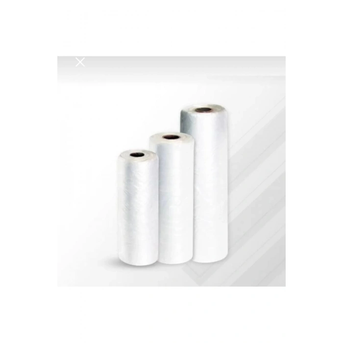 Rulo Market Poşet Torba - Atlet Poşet - Şeffaf - Orta Boy - 10 Rulo - 2000 Adet Torba