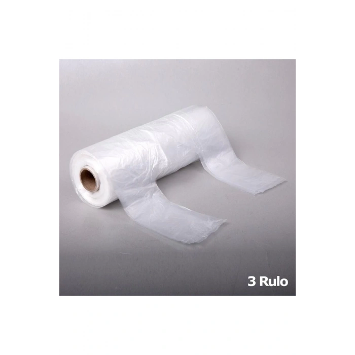 Rulo Şeffaf Market Poşet Torba - Hışır Atlet Poşet -küçük Boy - 200 Adetlik 3 Rulo