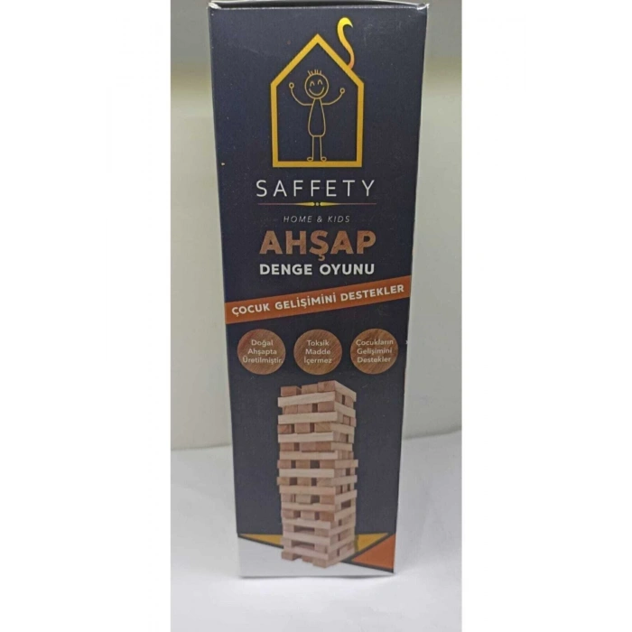 Saffety Ahşap Jenga Denge Oyunu