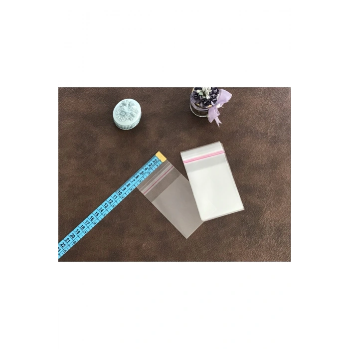 Şeffaf Bantlı Jelatin Poşet 7x12 1000 Adet