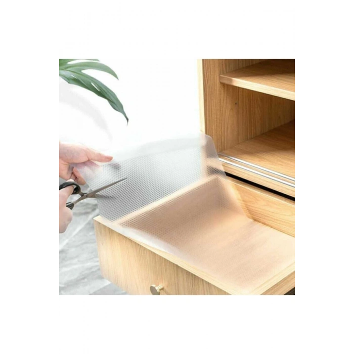 Şeffaf Kaydırmaz Raf Dolap Ve Çekmece Örtüsü 45 cm X 20 Metre