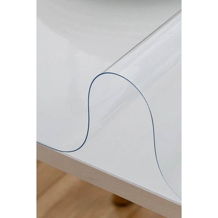 Şeffaf Pvc 1.2 Mm Temizlenebilir Kalın Koruyucu Avanos Masa Örtüsü