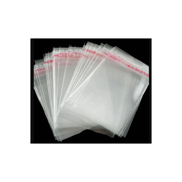 Şeffaf Yapışkanlı Çeyiz Poşeti Jelatin Poşet Bantlı Jelatin 35x50 Cm 10 Adet