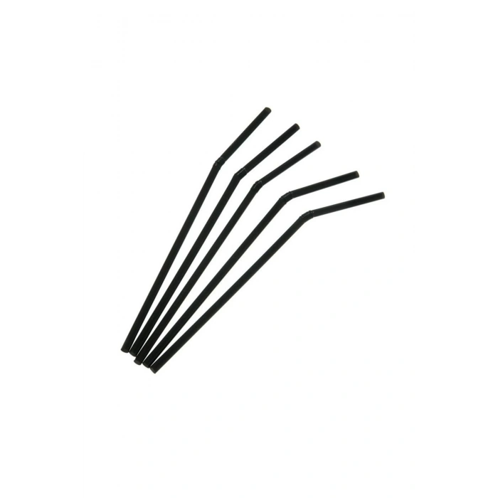 Siyah 100lü Körüklü Frozen Kokteyl Pipet