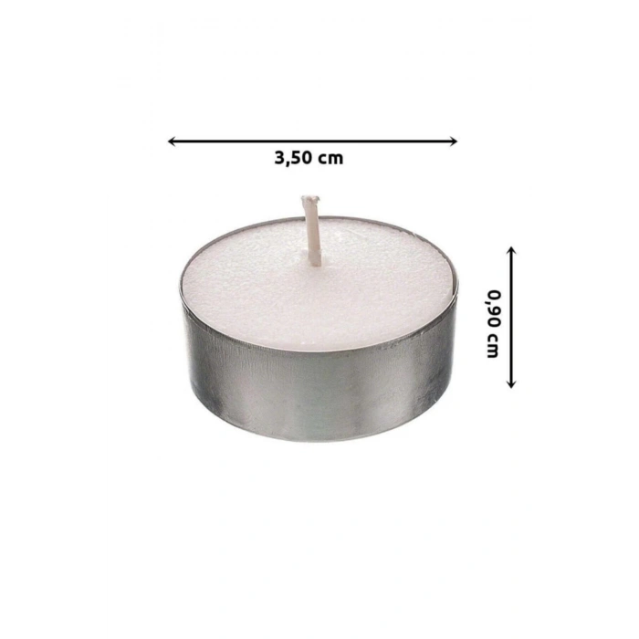 Tealight Mum, 50 Adet, Beyaz