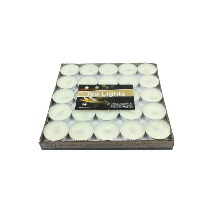 Tealight Mum, 50 Adet, Beyaz