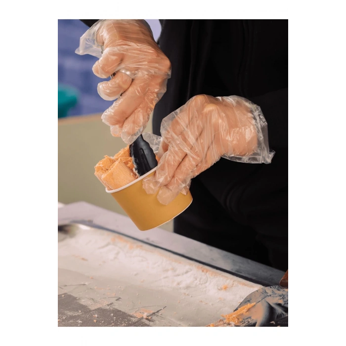 Tek Kullanımlık Pe Şeffaf Eldiven 100lü