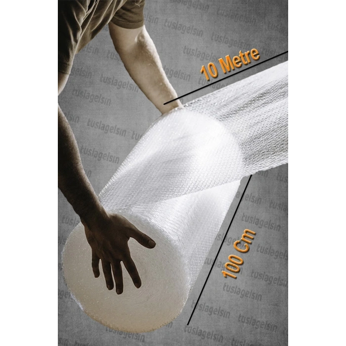 Üç Katlı Kalın Balonlu Naylon Patpat Pıtpıt Ambalaj, Paketleme, Eşya Koruma Naylonu 100 Cmx10 Mt