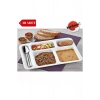 10 Adet Kırılmaz Tabldot Tabak, Self Servis, Yemekhane, Okul, 5 Bölmeli, Tabilot, Tabildot, Lokanta