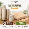 1000 Adet Karton Bardak + 1000 Adet Ahşap Karıştırıcı Seti | Tek Kullanımlık Çay Kahve Bardağı ve Karıştırıcı