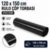 120x150 cm Siyah Rulo Çöp Torbası Konteyner Tipi Ağır Hizmet Çöp Poşeti 1 Rulo