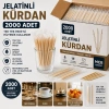 2000 Adet Jelatinli Kürdan Tek Tek Paketli Hijyenik Ahşap Kürdan Restoran Kafe Otel İşletme
