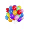 25 Adet Karışık Renkli Balon 9a Parti Organizasyon Balonu