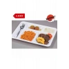 5 Adet Kırılmaz Tabldot Tabak, Self Servis, Yemekhane, Okul, 5 Bölmeli, Tabilot, Tabildot, Lokanta