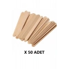50 Adet Ahşap Spatula Dil Çubuğu Ağda Çubuğu