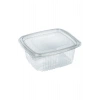 Kullan At Plastik Kilitli Şeffaf Düz Kapaklı Gıda Saklama Kabı Sızdırmaz Kap - 500 cc - 100 Adet