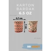 6.5 Oz Karton Bardak 50 Adet Çay - Kahve - Su Bardağı (3,2 GR)