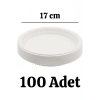 Plastik Tabak 100lü 17 Cm Beyaz Plastik Tabak