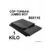 Çöp Torbası Jumbo Boy Gram 80x110 Cm Siyah 1 Kilo