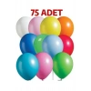 Renkli Balon 75 Li Karışık Renk Parti Doğum Günü Kutlama Özel Günler