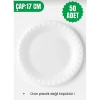 Yuvarlak Köpük Tabak 50 Adet 17 Lik