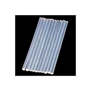 10 Adet Şeffaf Mum Silikon Ince Çubuk 7 mm x 30 cm