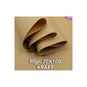 100 Adet Kalın Kraft Kağıt 70x100 Cm Kahverengi Ambalaj Kağıdı Çeyiz Paketleme Koli Kağıdı 90 gr