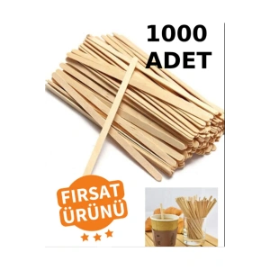 1000 Adet Tahta Ahşap Karıştırıcı Çay Kahve Kaşığı Kaşık Karıştırma Çubuğu