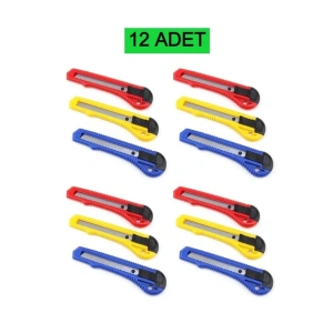 12 Adet Maket Bıçağı Büyük Boy Falçata