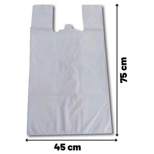 15 Adet 45x75 Ultra Kalın Taşıma Poşeti 40-50 kg Taşır