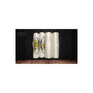 2 ADET Orta Boy Gülenyüz 2 ADET BASKISIZ Manav Poşeti Hışır Atlet Poşet Rulo Mat