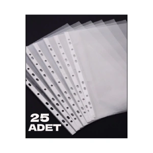 25 Adet A4 Şeffaf Dosya Föy Poşet Dosya