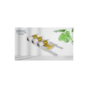 3 ADET Büyükboy Gülenyüz Baskılı Rulo Poşet Market Manav Atlet Hışır