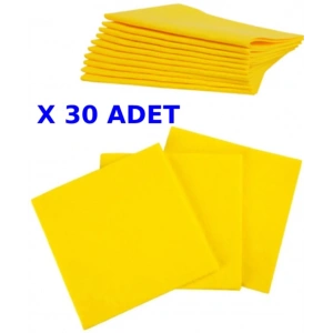 30 ADET Toptan Sarı Temizlik Bezi Sarı Bez Genel Mutfak Banyo Bezi Araç Temizleme Bezi