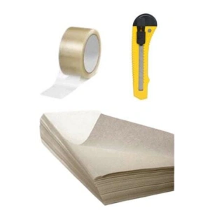 3.hamur 40x60 Kağıt 2kg ,maket Bıçağı,koli Bandı 2 Adet 100mt Taşınma Ve Ambalaj Paketleme Seti