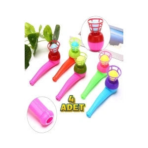 4lü Set Oyuncak Saksafon Popit Pipet Top Üfleme Oyunu Eğitici Oyuncak