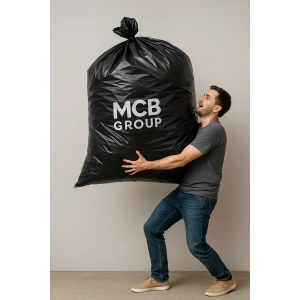 4 Rulo Endüstriyel ( 120X150 cm ) Hantal Boy Siyah Çöp Poşeti 4 Rulo Çöp Torbası