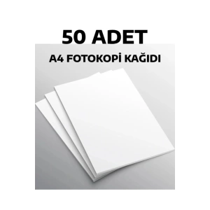 50 Adet A4 Kağıt Fotokopi Kağıdı
