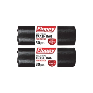 Floppy Endüstriyel Jumbo Çöp Torbası Poşeti 80x110cm 30lu (3 Adet)