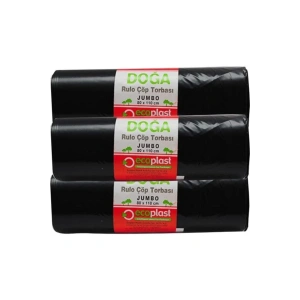 Doğa Jumbo 80cm*110cm Siyah Çöp Poşeti 3 lü