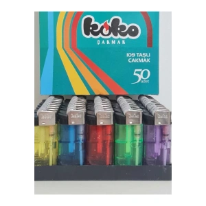 Şeffaf Çakmak Taşlı 50 Adet