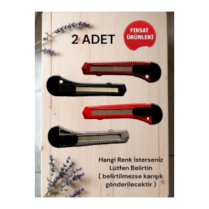 2 Adet Plastik Maket Bıçağı Falçata Geniş Büyük Boy