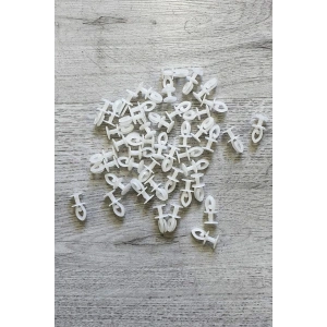 Geçmeli Sistem 75 Adet Tül Ve Perde Düğmesi Sağlam Korniş Halkası