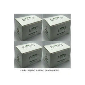 500 Adet Ahşap Tahta Karıştırıcı Çay Kahve Karıştırma Çubuğu X 4 Kutu