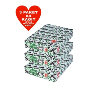 Copier Bond (Ve-Ge) A4 80Gr Fotokopi Kağıdı 1500 Adet Kağıt (3Pk*500 Kağıt)