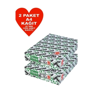 (Ve-Ge) A4 80Gr Fotokopi Kağıdı 1000 Adet Kağıt (2Pk*500 Kağıt)