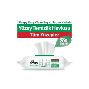 Easy Clean Beyaz Sabun Katkılı Yüzey Temizlik Havlusu&mendili 2x100 (200 YAPRAK)